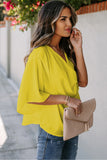 Summer Sleeve Wrap V Neck Blouse