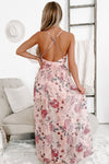 Floral V-Neck Empire Waist Maxi Dress