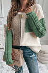 Vineyard Color Block Drop Shoulder Sweater