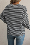 Black Stripe Long Sleeve Top