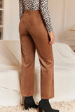 Chestnut Double Breasted Straight Leg Pants