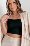 Spaghetti Strap Fit Cropped Top