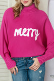 Merry Embroidered High Neck Sweater | 3 Colors