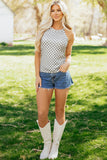 Checkered Halter Tank Top