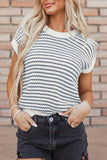 Blue Stripe Knit Top