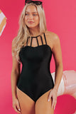 Halter Neck One Piece Swimsuit