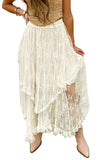 Lace Cascading Tiered Maxi Skirt