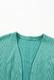 Light Teal Textured Cardigan w/ Pocket