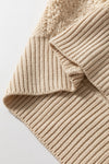 Checkered Sherpa Crew Neck Sweater