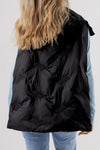 Black Puffy Zip Up Vest