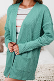 Light Teal Textured Cardigan w/ Pocket