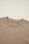 Pearl Detailed Drop Shoulder Sweater