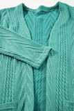 Light Teal Textured Cardigan w/ Pocket