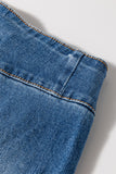 High Waist Raw Seamed Flare Jeans