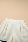 Ricrac Hemline Casual Shorts