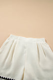 Ricrac Hemline Casual Shorts