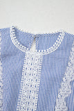 Boho Stripe Lace Detail Tank Top