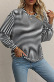 Black Stripe Long Sleeve Top