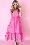 Ruffle Tiered High Waist Maxi Dress