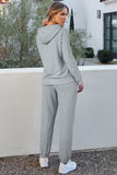 Grey Fleece Lined Drawstring Hoodie