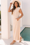 Wide Leg Sleeveless Jumpsuit