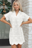 White Eyelet Embroidered Dress