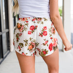 Fun Floral Shorts - White