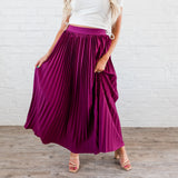 Summer Pleated Maxi Skirt